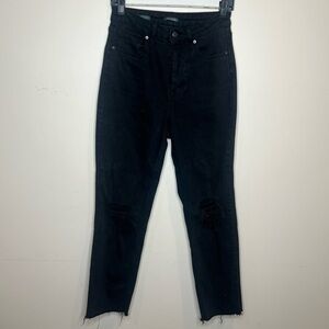 Wild Fable Super High Rise Slim Straight Black Jeans